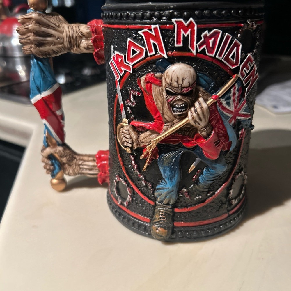 Iron Maiden Themed Black and Red Mug